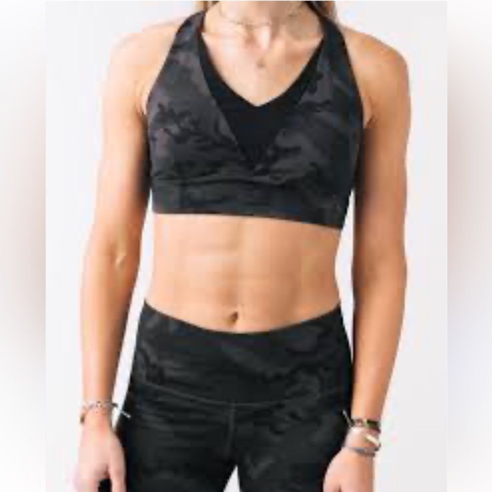 Zyia Active ~ Forest Camo Adjustable Mesh Bra Size L